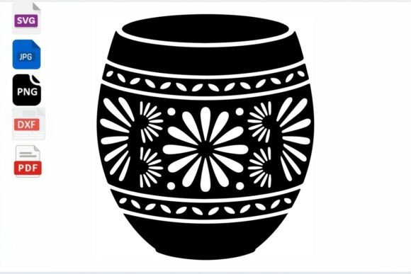 Barrel SVG Floral Design Cut File
