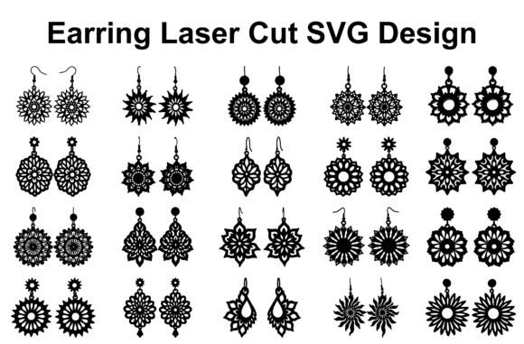 Boho Floral Earring SVG Pack