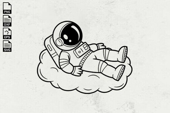 Cute Astronaut Svg, Floral Astronaut Svg