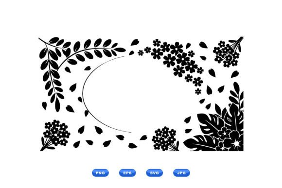 Delicate Floral Silhouette SVG