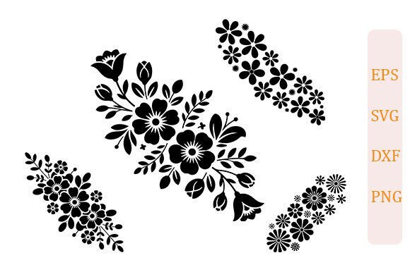 Floral Corner SVG PNG Set