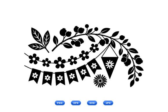 Floral Garland SVG Clipart Review