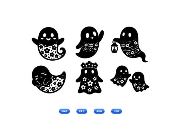 Floral Ghost SVG Collection