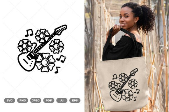 Floral Guitar SVG Clipart Review