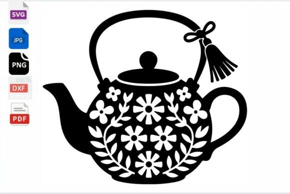 Floral Teapot SVG Cut File Review