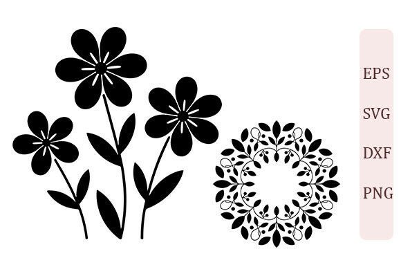 Floral Wreath SVG PNG Set