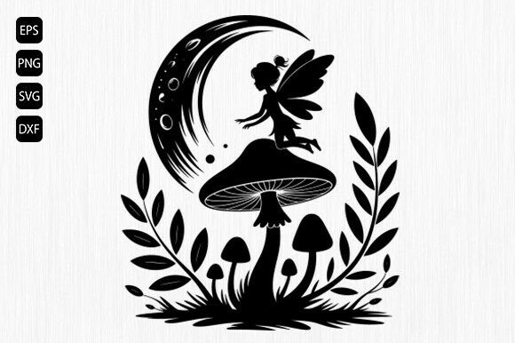 Mushroom Clipart SVG, Floral Mushroom Svg