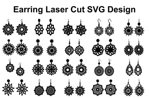 Vintage Floral Earring SVG Set
