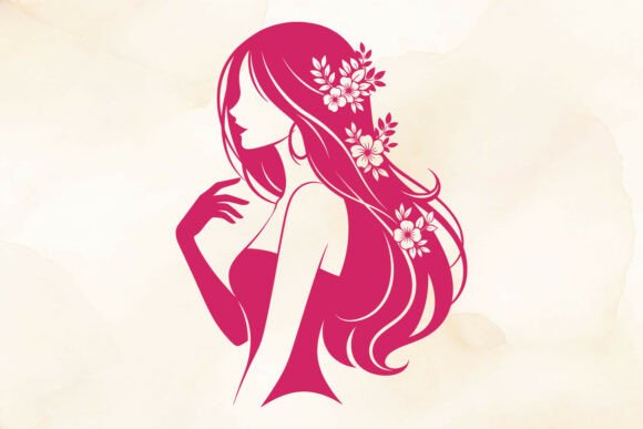 Women’s Day Elegant Woman SVG Floral